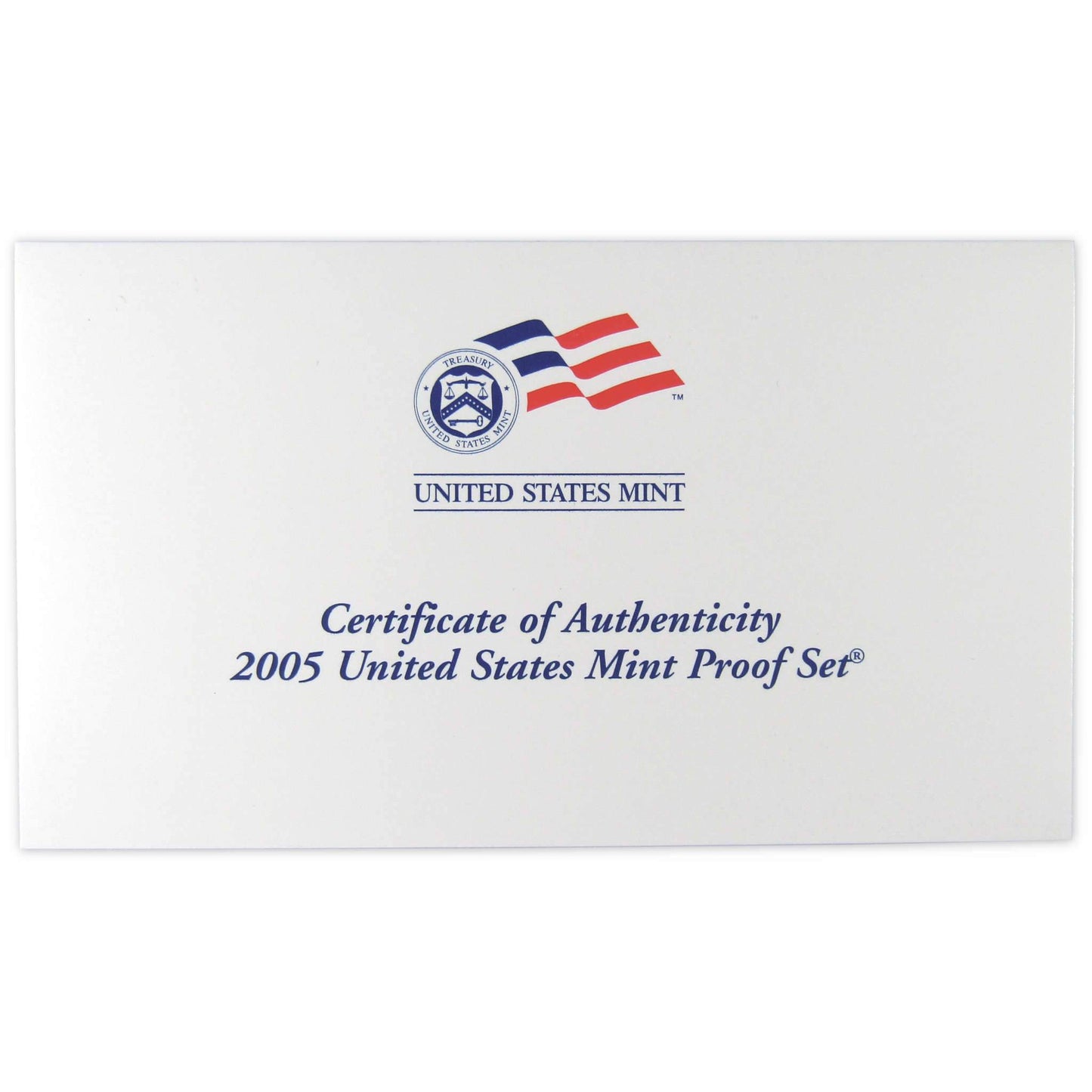 2005 Clad Proof Set U.S. Mint Original Government Packaging OGP COA