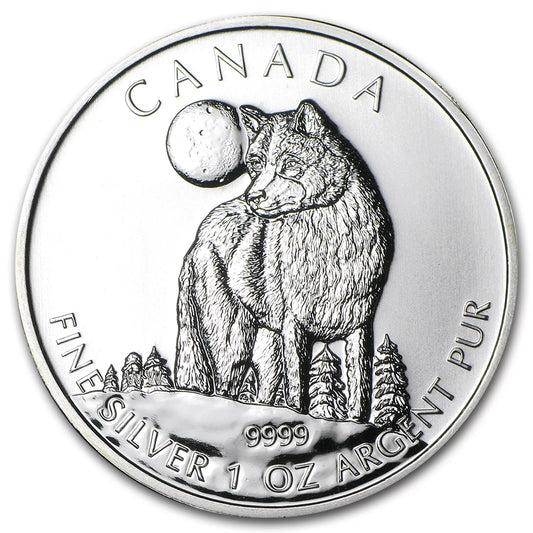 2011 Canada 1 Oz Silver Wildlife Series Wolf