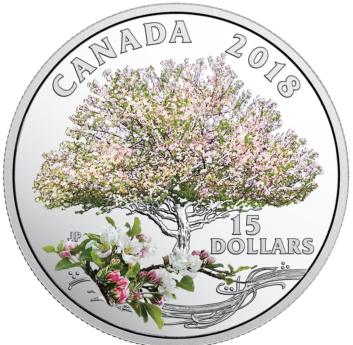 CELEBRATION of SPRING APPLE BLOSSOMS CANADA 2018 $15 SILVER NGC PF 70 UC FR