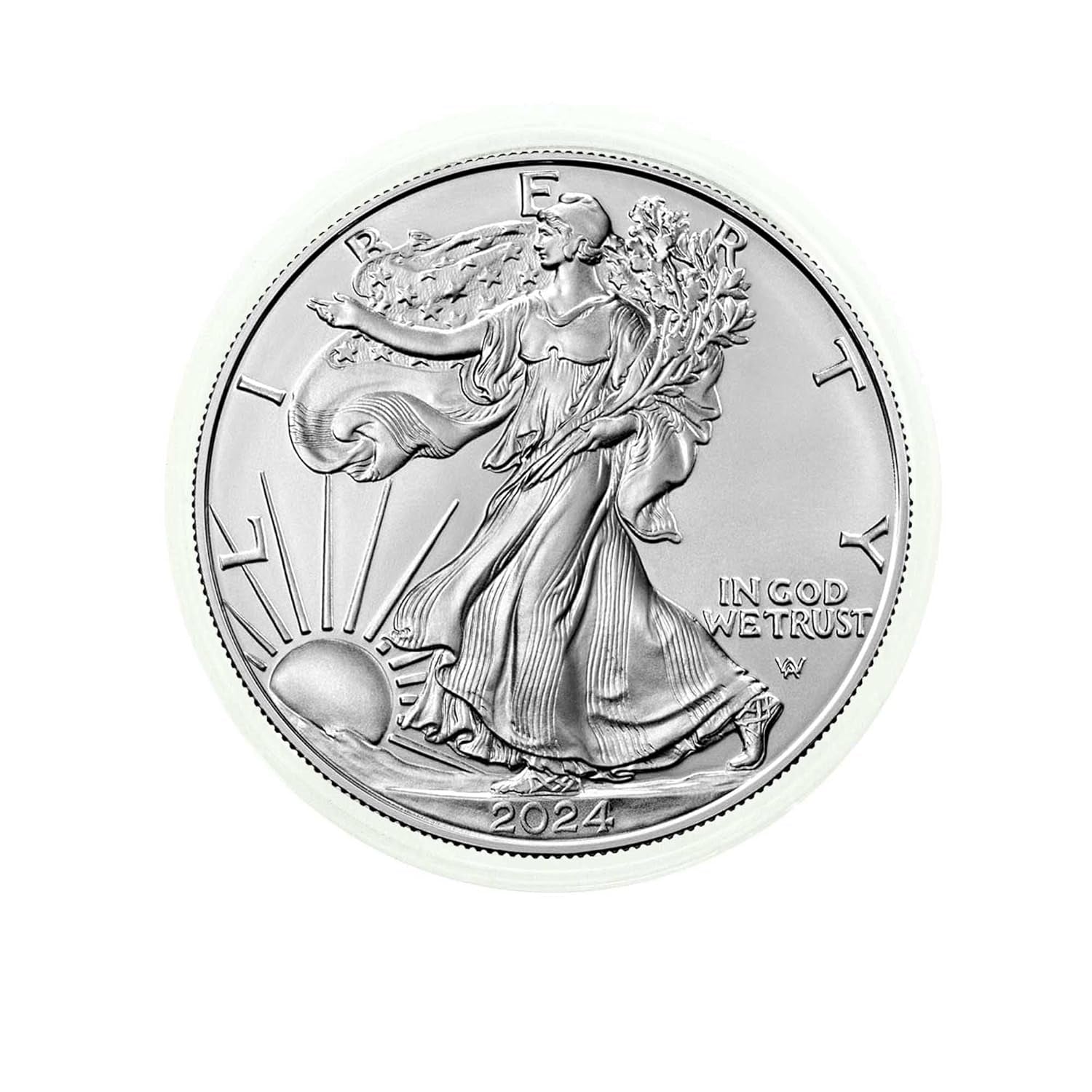 1924 - Peace and 2024 Silver Eagle - 100 Year Silver Dollar Set in Deluxe Holders Dollar Seller Circulated, Uncirculated