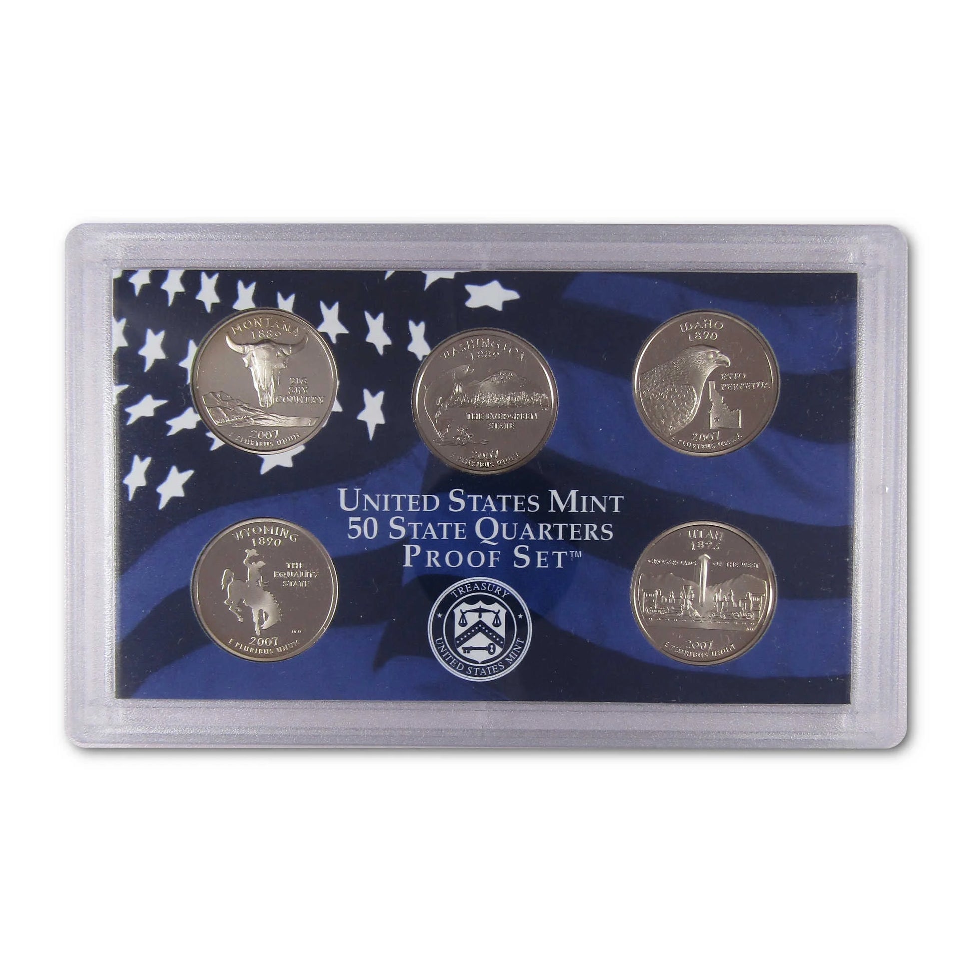 2007 State Quarter Clad Proof Set U.S. Mint Packaging OGP COA