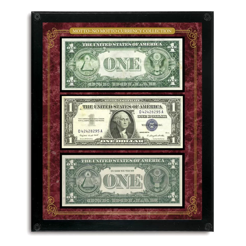 Motto No Motto Currency Framed Memorabilia