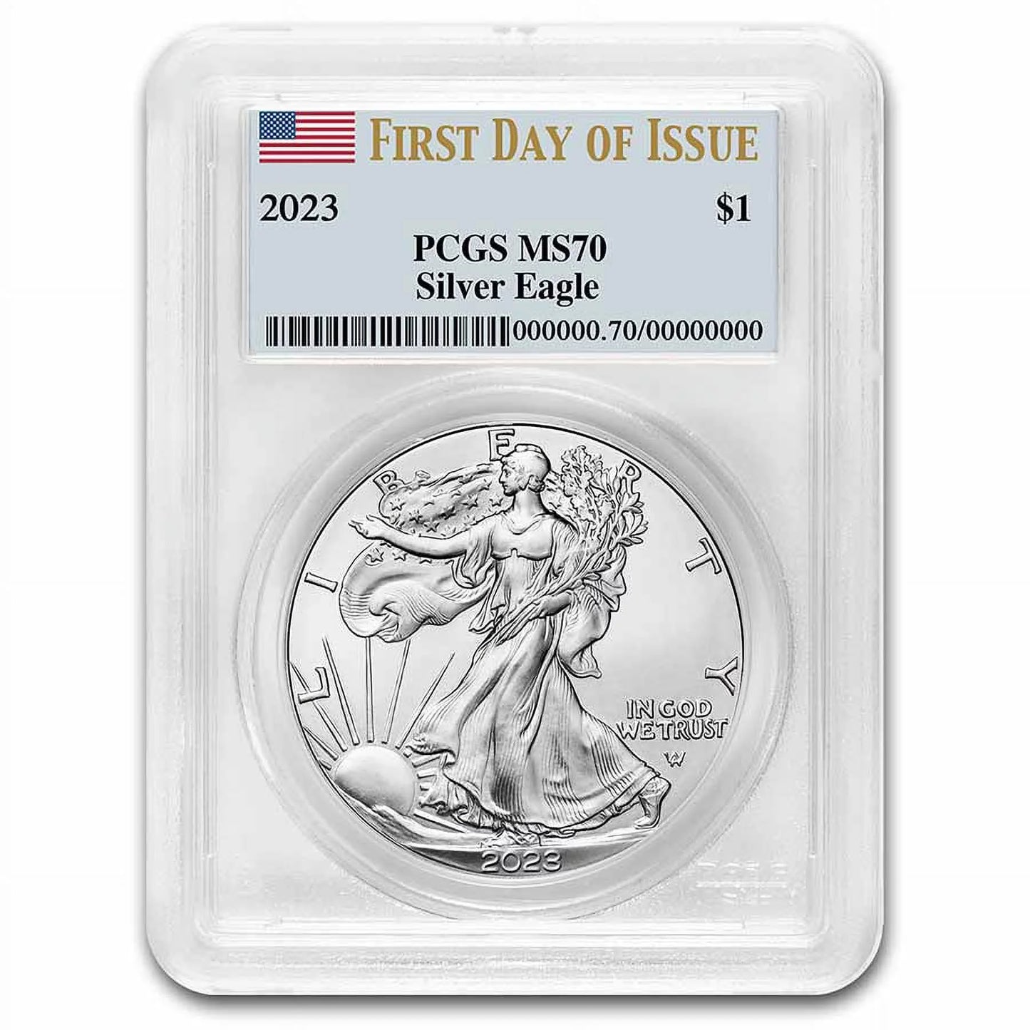 2023 American Silver Eagle MS-70 PCGS (First Day of Issue)