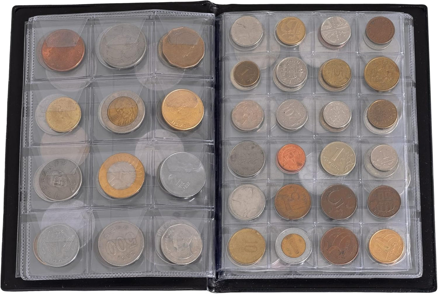 108 Coin Collection Including Currency Album | Full Numismatic Book of Different Coins | 50 Unique Foreign Countries | Complete Coins Collections | Perfect Choice for Money Collectors