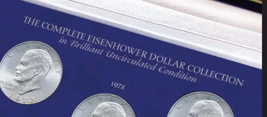 Complete Eisenhower Dollar Collection in Brilliant Uncirculated Condition Display Box