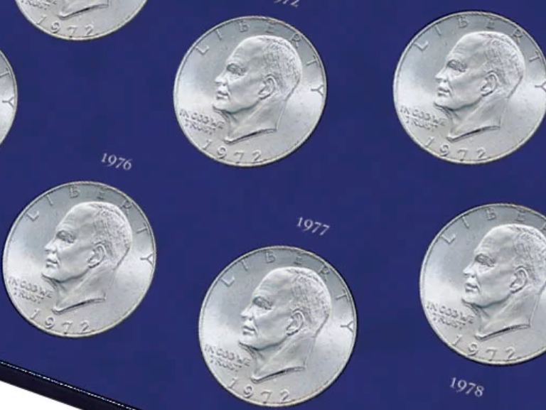 Complete Eisenhower Dollar Collection in Brilliant Uncirculated Condition Display Box