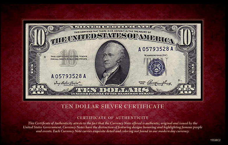 RARE $10 Silver Certificate - Historic U.S. Currency