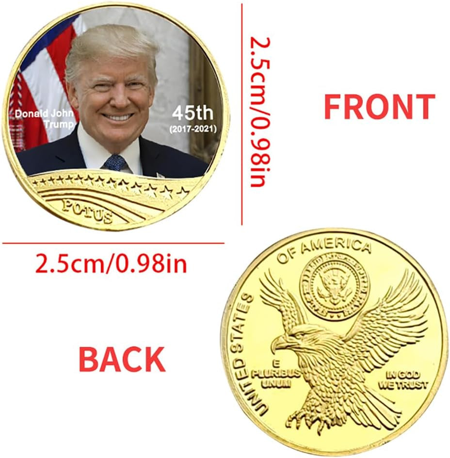 All 46 US President Commemorative 46-Coin Full Set Colorized Gold Plated Coin with Box,A Great Gift for Coin Collecting Starter Holders,Husband, Father, Friends,Fans,Father'S Day