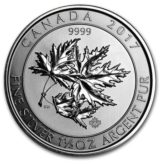 2017 Canada 1.5 Oz Silver $8 Superleaf BU