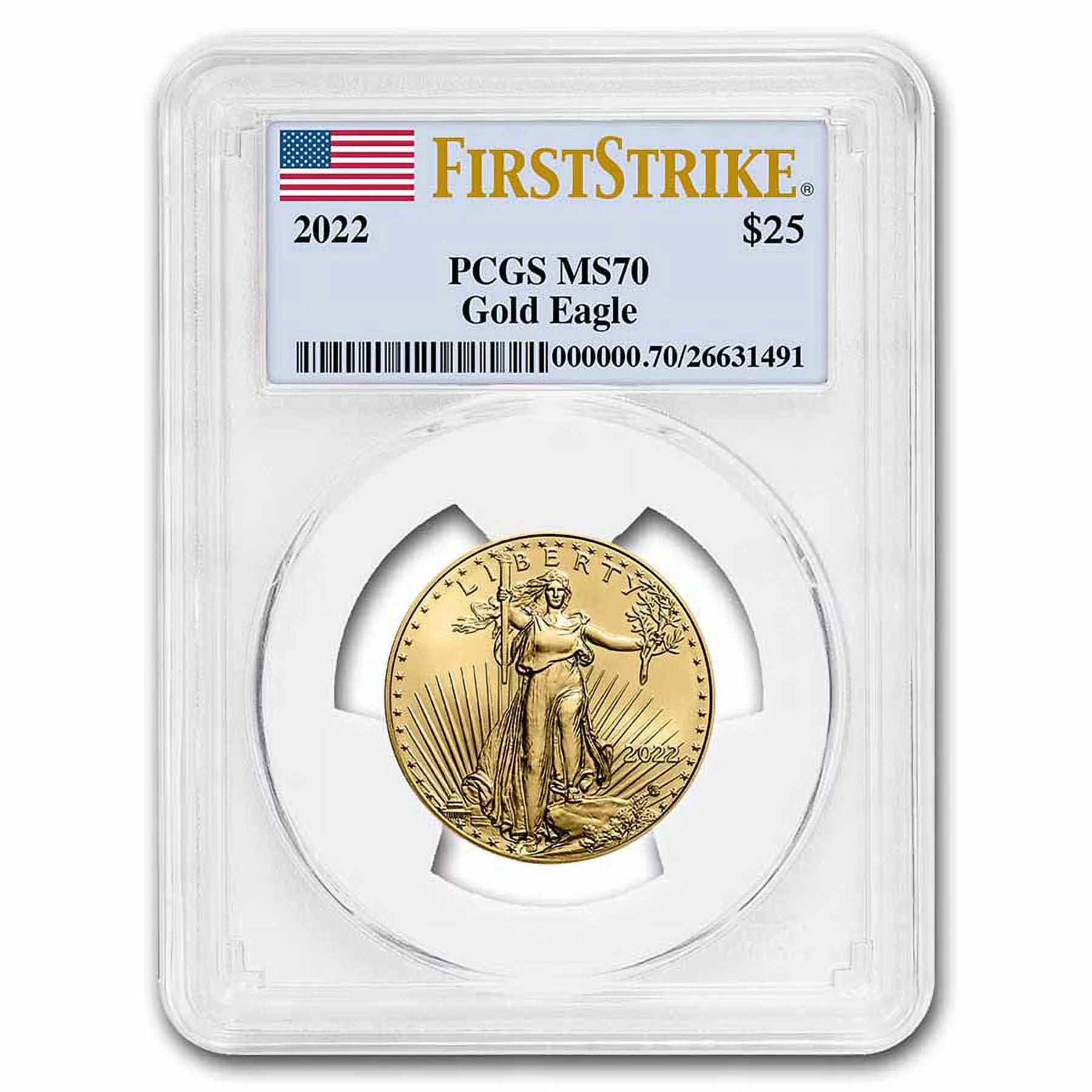 2022 1/2 Oz American Gold Eagle MS-70 PCGS (Firststrike®)