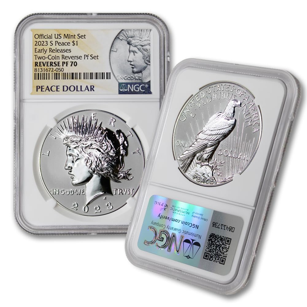 2023 S American Silver Peace Dollar Coin Reverse Proof PF-70 (Early Releases) $1 NGC Rev PF70