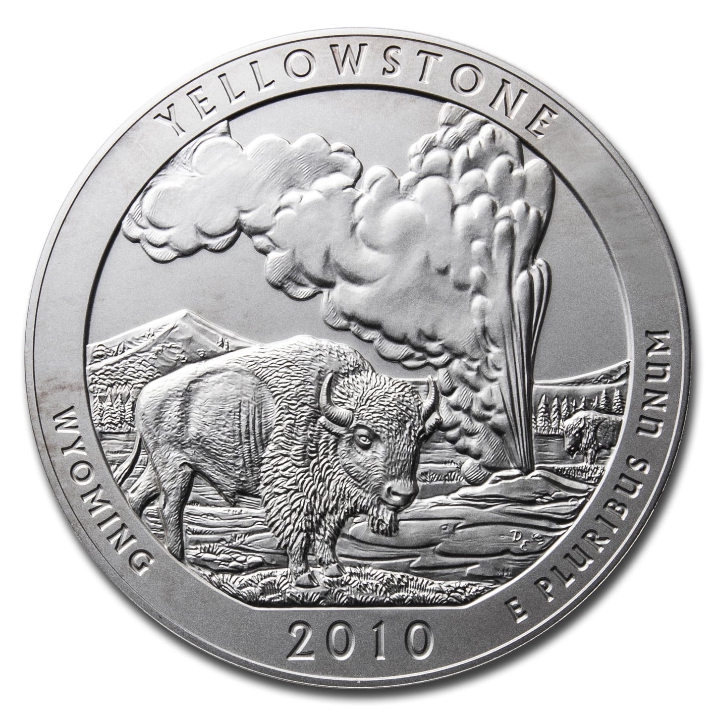 2010-P 5 Oz Silver ATB Yellowstone (W/Box & COA)