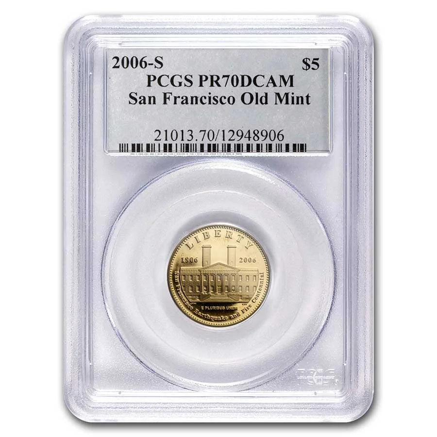 2006-S Gold $5 Commem San Francisco Old Mint PR-70 PCGS