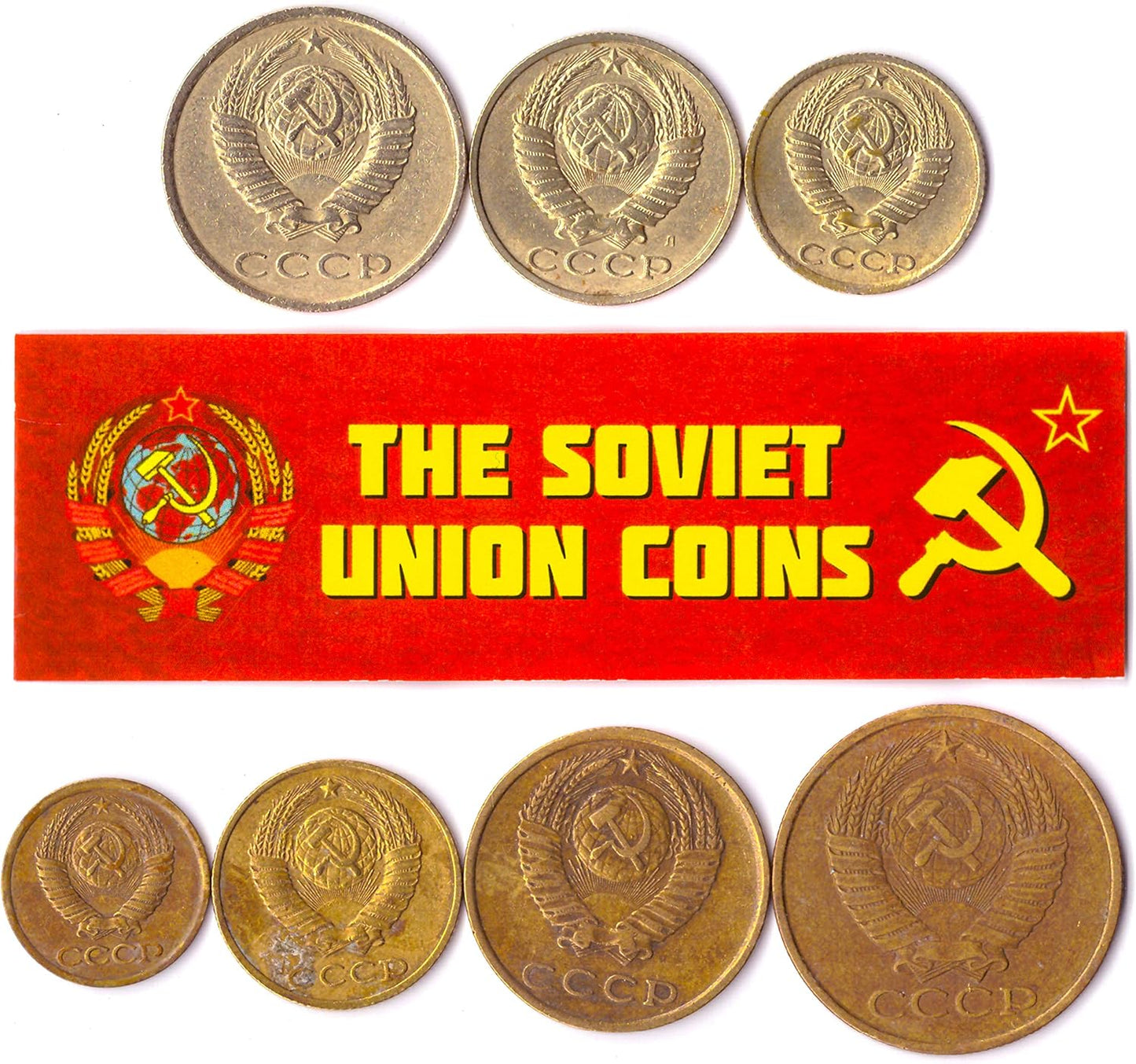 LOT of 100 USSR Soviet Russian KOPEKS Coins 1961-1991 Cold WAR Hammer and Sickle Money