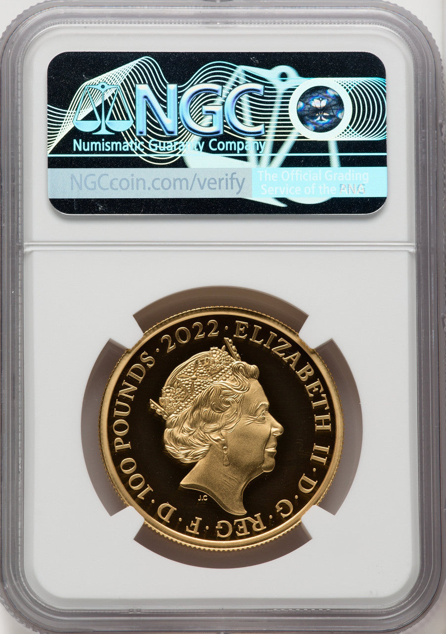 Elizabeth II Gold Proof King James I 100 Pounds (1 Oz) 2022 PR70 Ultra Cameo NGC World Coins NGC MS70 (516615177)