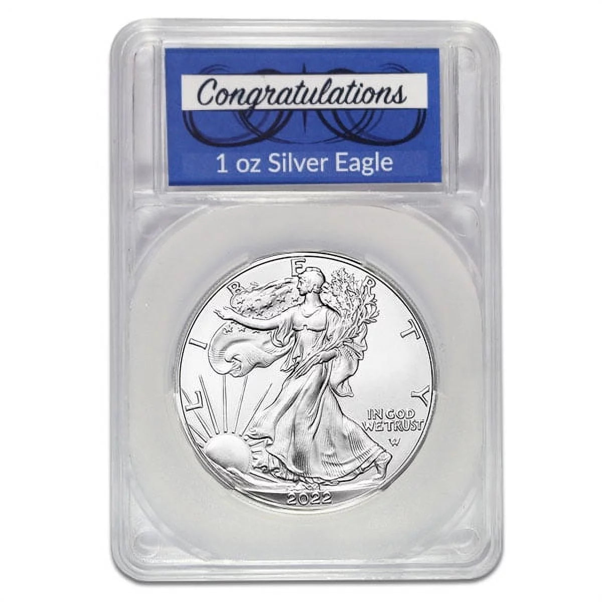 U.S. Mint Silver American Eagle - in Congratulations Capsule, Bullion