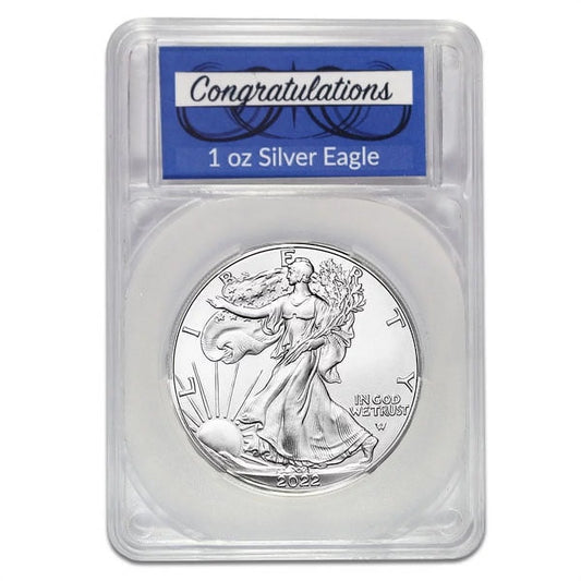 U.S. Mint Silver American Eagle - in Congratulations Capsule, Bullion