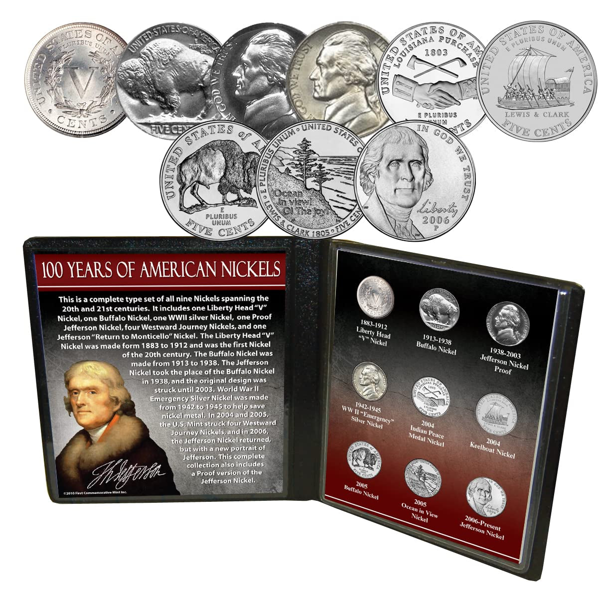 The American Five Cent Nickel Collection - 100 Years of Nickels