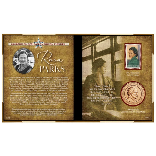 Black History Rosa Parks Medal and Stamp Set