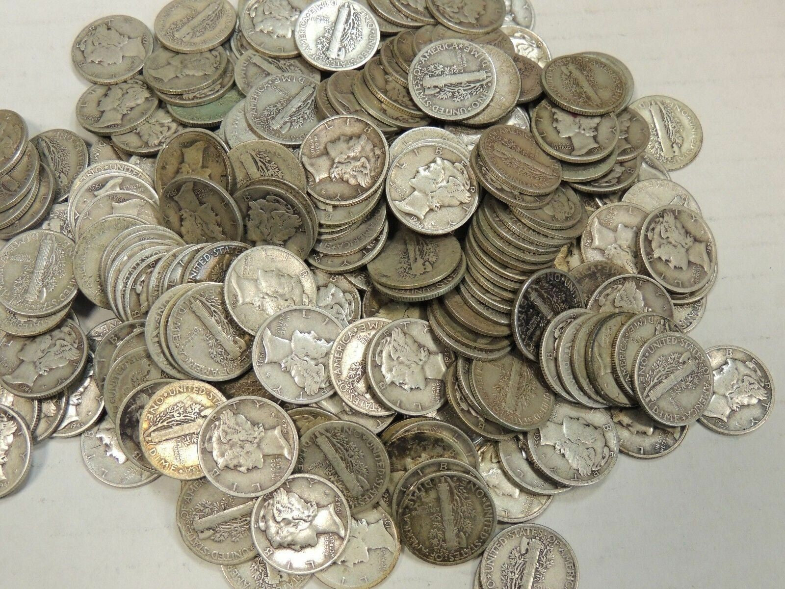 SILVER ESTATE SALE LOT ~ PRE 1965 MIXED 90% US OLD COINS ~ 90% MERCURY INCLUDED