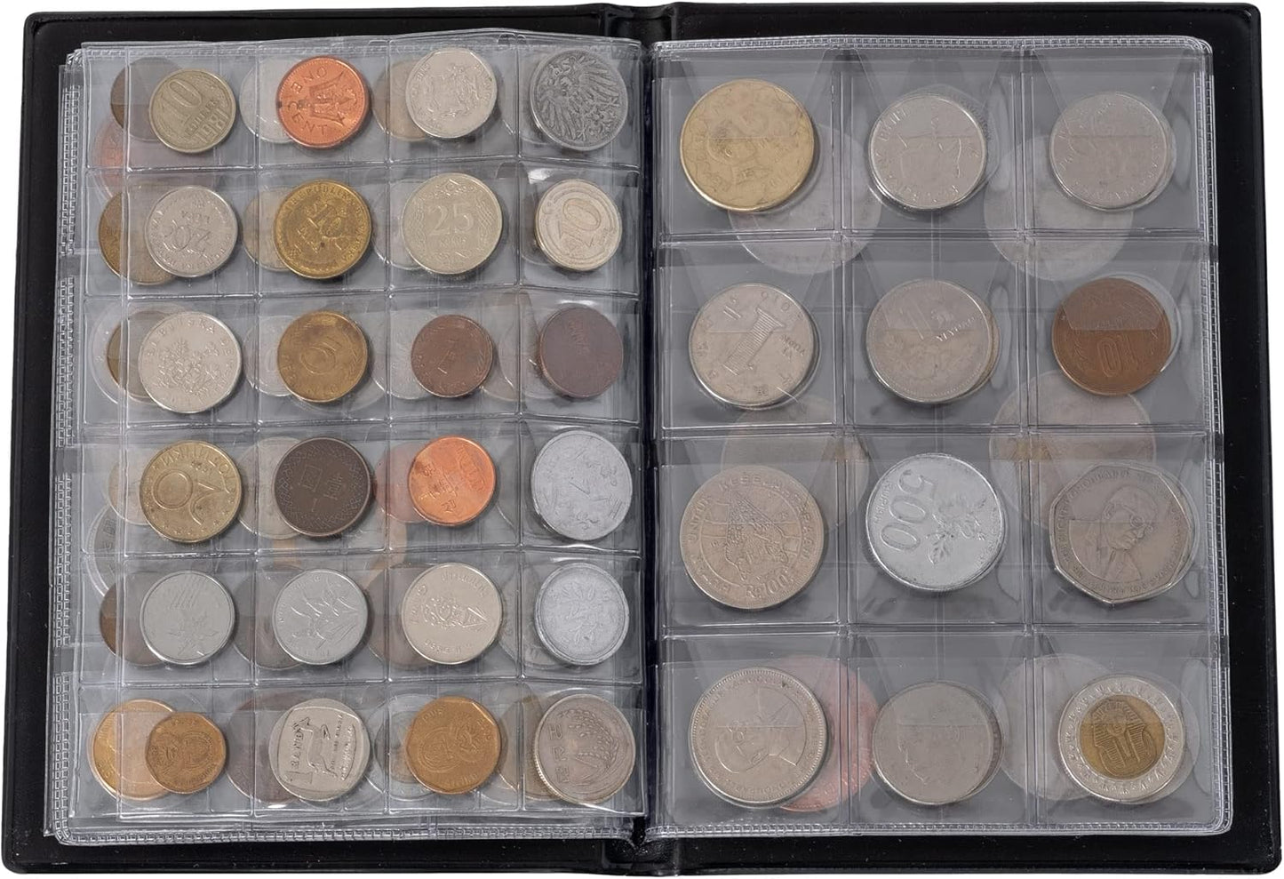 108 Coin Collection Including Currency Album | Full Numismatic Book of Different Coins | 50 Unique Foreign Countries | Complete Coins Collections | Perfect Choice for Money Collectors