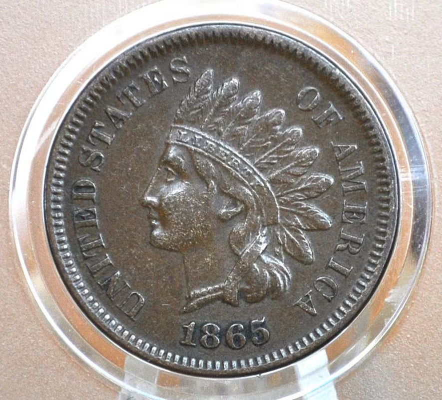 1865 Indian Head Penny - Choose by Grade - Civil War Era Coin - 1865 Cent US One Cent 1865 Indian Head Cent - Early Date