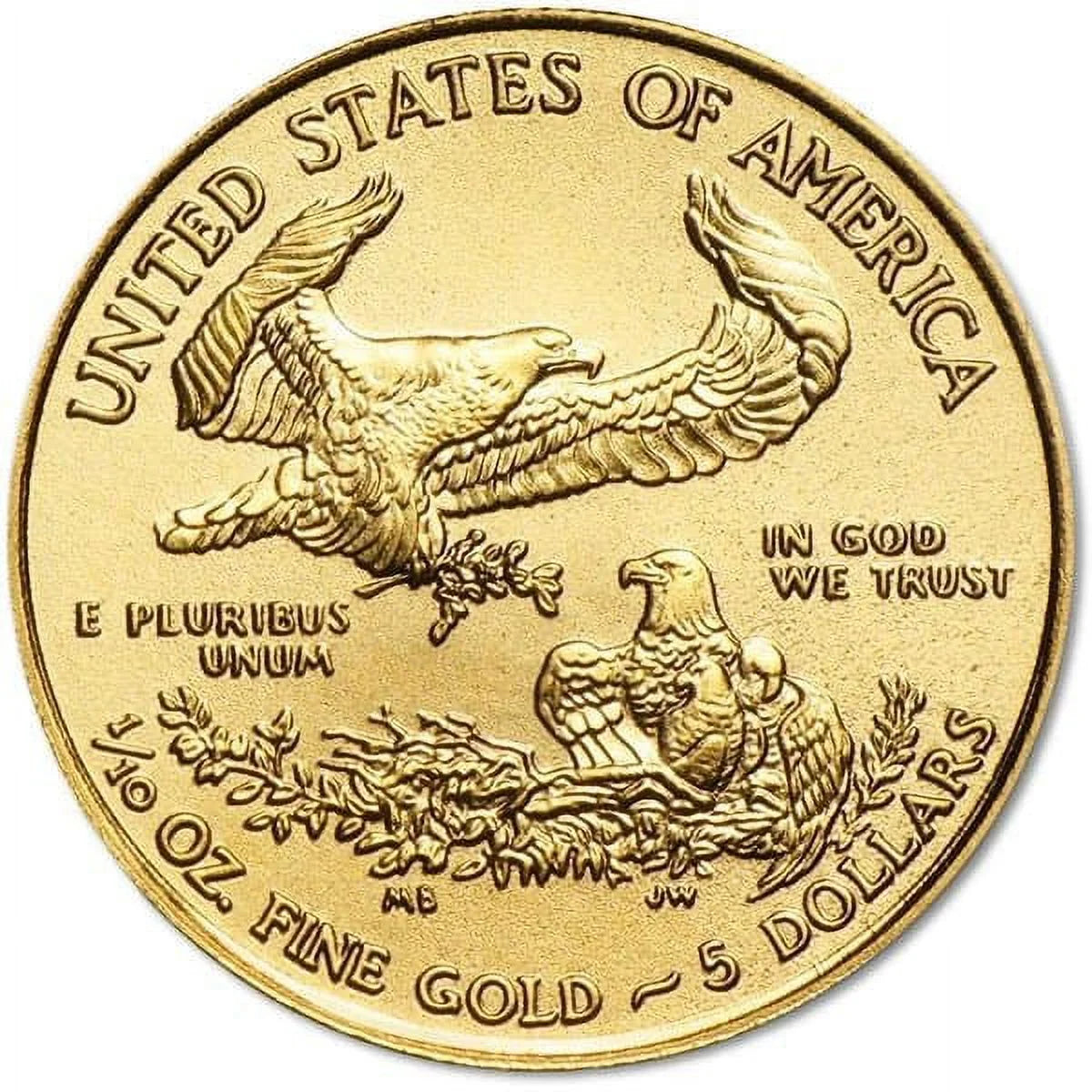 1/10 Oz American Gold Eagle Coin, Old Style (Dates Our Choice)