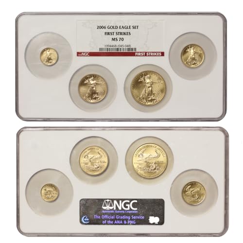 2006 Set of 4 American Gold Eagles MS-70 First Strike MS70