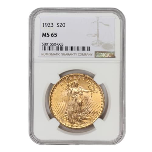 1923 American Gold Saint Gaudens Double Eagle MS-65 $20 MS65 NGC