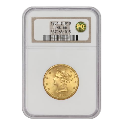 1901 S American Gold Liberty Head Eagle MS-66 PQ Approved $10 MS66 NGC