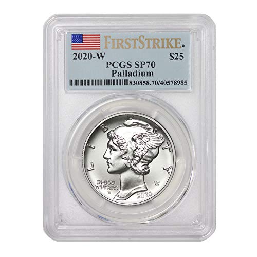 2020-W 1 oz American Palladium Eagle SP-70 First Strike Flag Label $25 SP70 PCGS