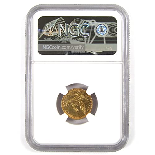 1834 No Motto Classic Head Quarter Eagle AU 58 NGC Gold SKU:CPC3656