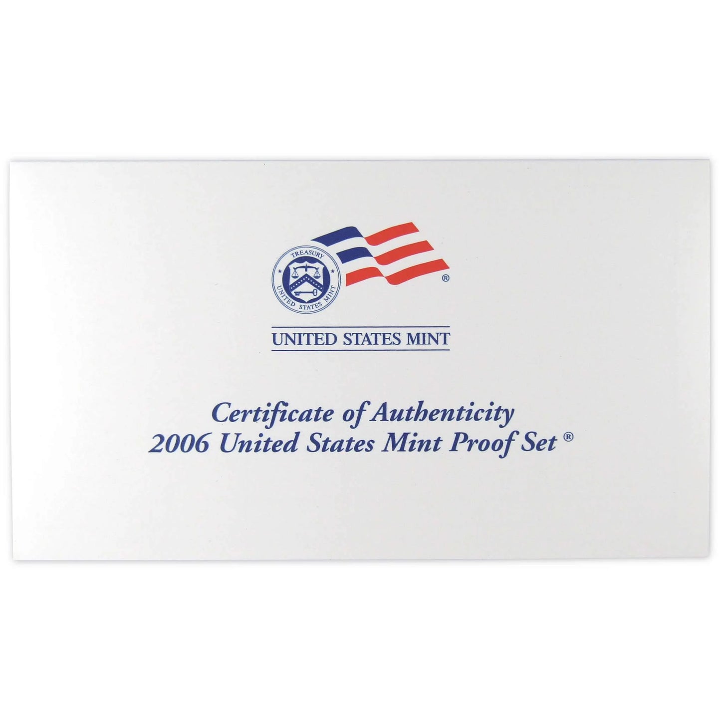 2006 Clad Proof Set U.S. Mint Original Government Packaging OGP COA