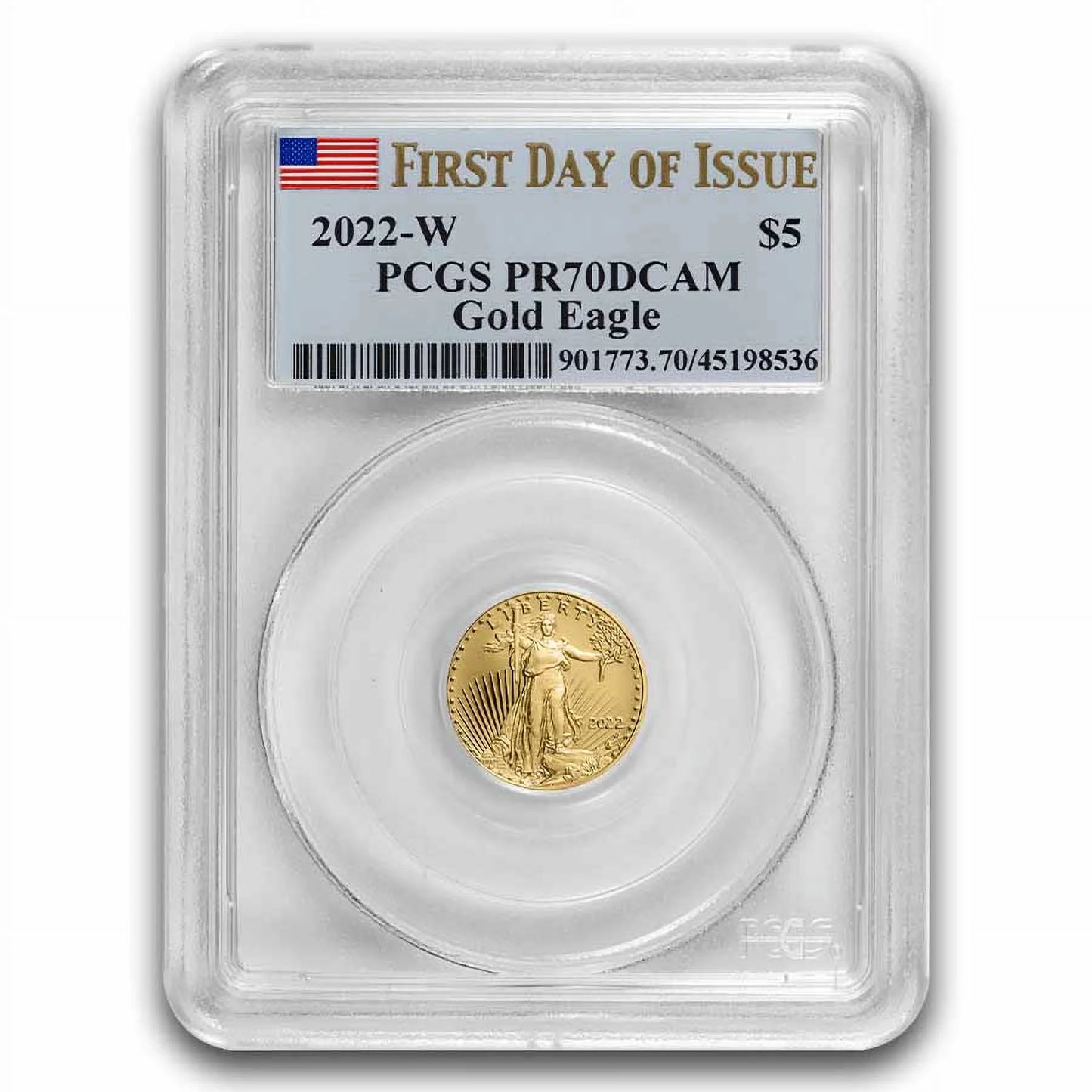 2022-W 4-Coin Proof Gold Eagle Set PR-70 PCGS (First Day)