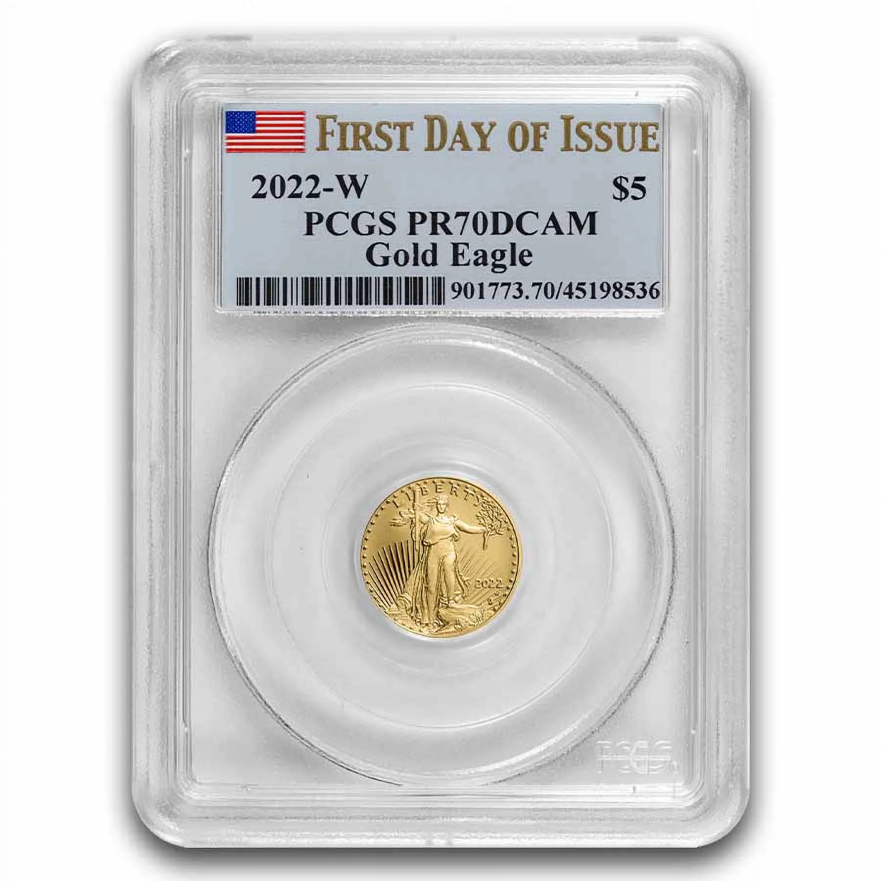 2022-W 4-Coin Proof Gold Eagle Set PR-70 PCGS (First Day)