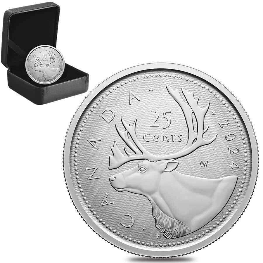 2024 Canada 1 Oz Silver W Mint Mark Caribou Tribute Coin