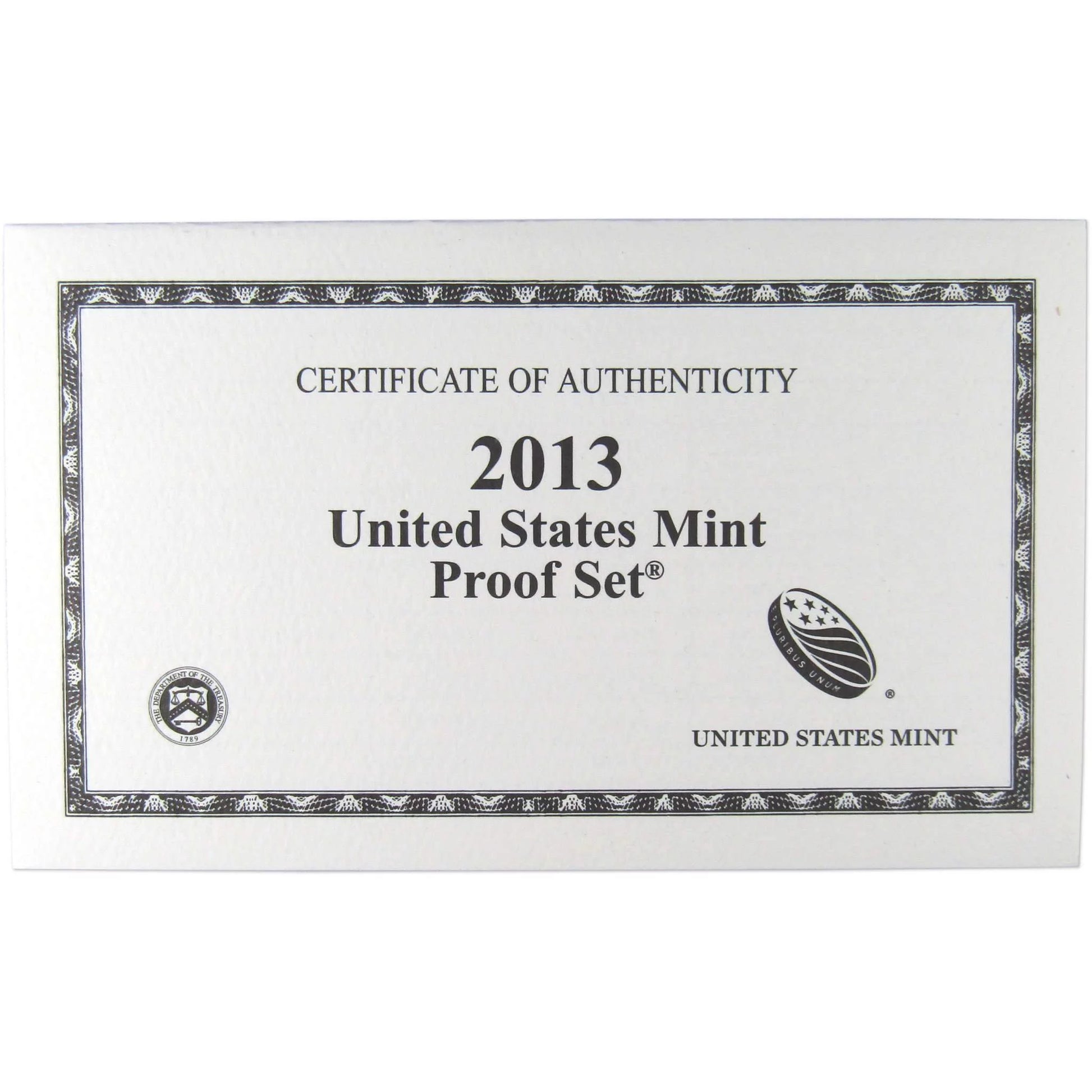 2013 Clad Proof Set U.S. Mint Original Government Packaging OGP COA