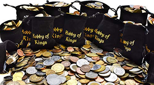 Hobby of Kings 50 Unique Foreign Coins Collection with Small Purse