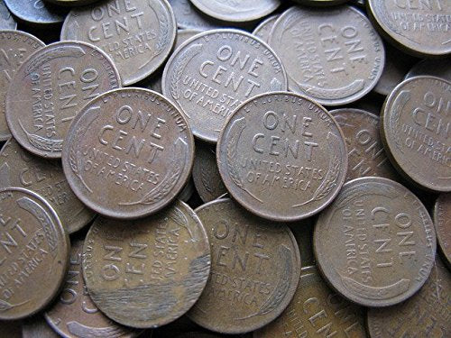 1 Full Pound of Wheat Pennies Assortment - 148 Unsearched Coins