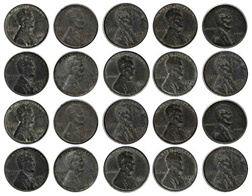 Rare WWII World War Steel Penny Old Coin Collection (20-Coin Lot) Collectible Condition Good