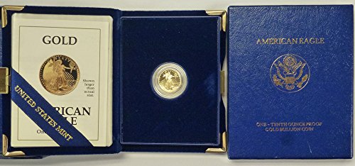 1991 P Gold American Eagle 1/10th oz $5 Proof US Mint