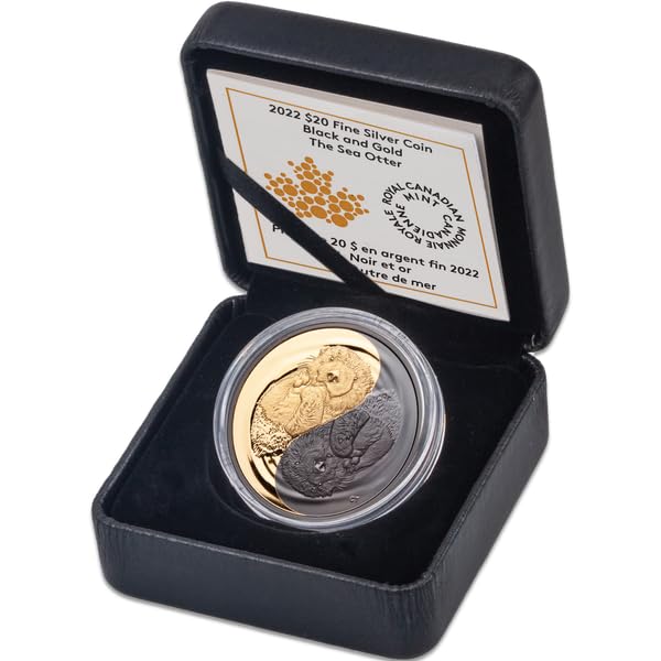 Rare 2022 Canada Sea Otter Silver $20 – Matte Proof with Black Rhodium & Gold!”