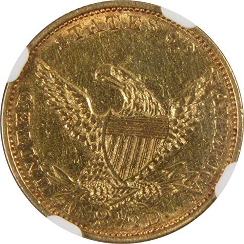 1834 No Motto Classic Head Quarter Eagle AU 58 NGC Gold SKU:CPC3656