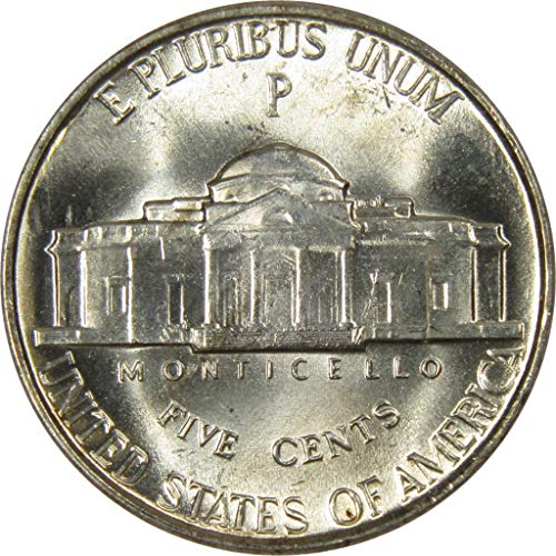 1944 P Jefferson Wartime Silver Nickel Coin – BU Condition