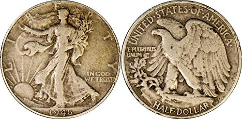 Historical 1920-1947 Walking Liberty Half Dollars - Fine or Better, 90% Silver