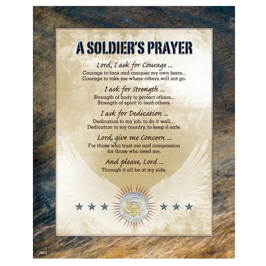 A Soldier'S Prayer Print Matted JFK Coin