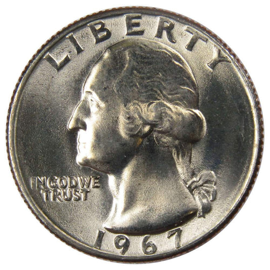 1967 Washington Quarter BU Uncirculated Mint State 25C US Coin Collectible