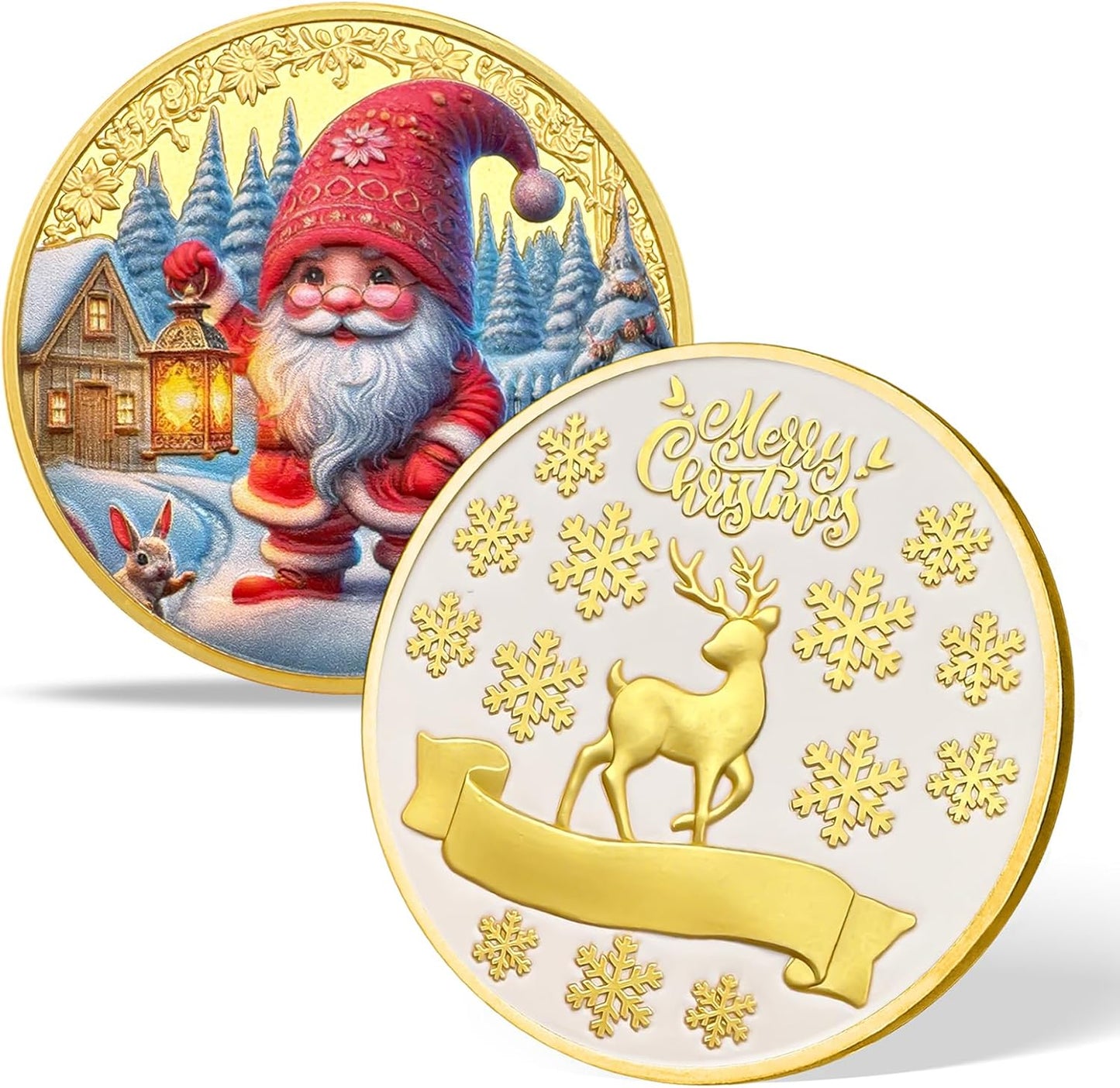 Challenge Coin Sun Deer Christmas Challenge Exquisitely Engraved Reindeer Design Christmas Decoration