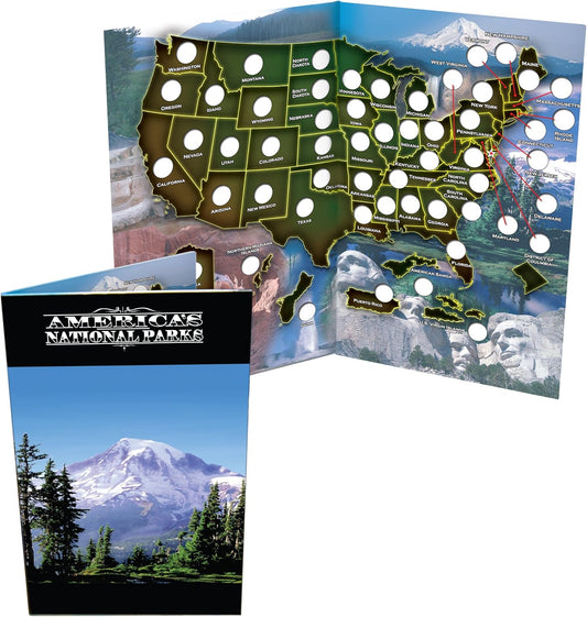 National Park Quarter Collection Book Folder Map