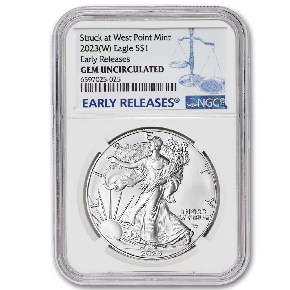 Perfect 2023 (W) 1 oz Silver Eagle Gem Uncirculated – Early Releases by NGC!